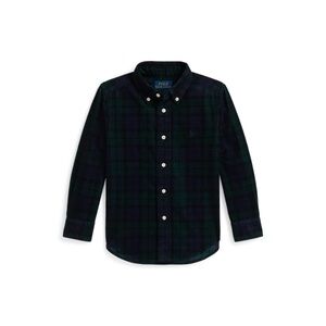Ralph Lauren Polo Plaid Cotton Corduroy Long Sleeve Shirt Boys NWT Size 2
